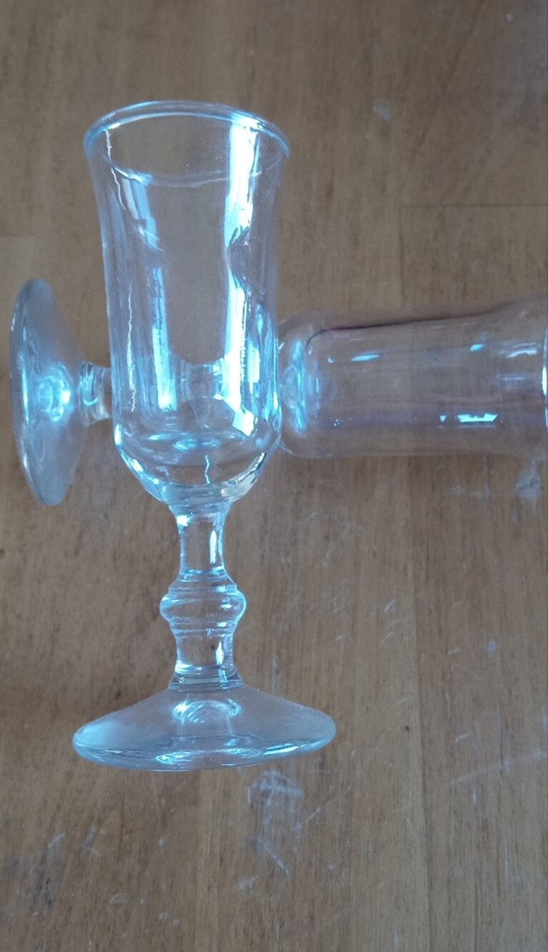 Clear Glass Stemmed Shot Glass - Elegant Transparent Barware